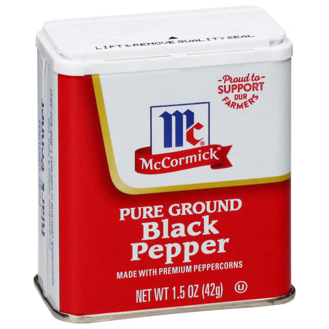 Mccormick Black Pepper Ground - 1.5 OZ 12 Pack