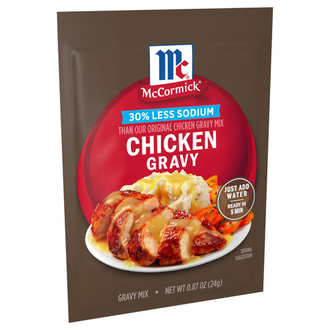 McCormick Seasoning Mix Pouch Low Sodium Gravy Chicken - 0.87 OZ 12 Pack