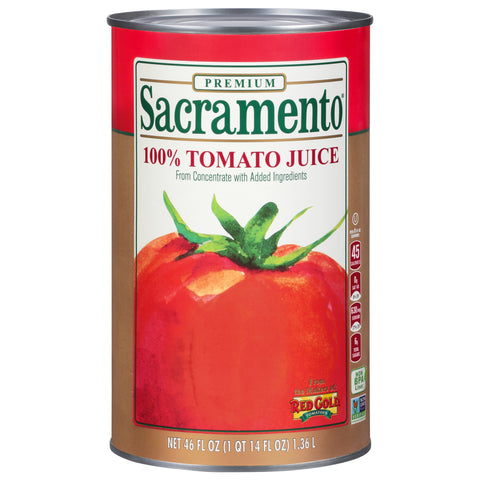 Sacramento Premium 100% Tomato Juice 46 fl oz - 12 Pack