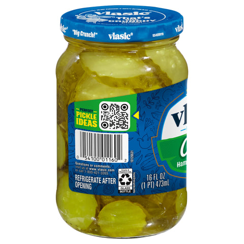 Vlasic Ovals Pickle Chips Dill Hamburger 16 FZ