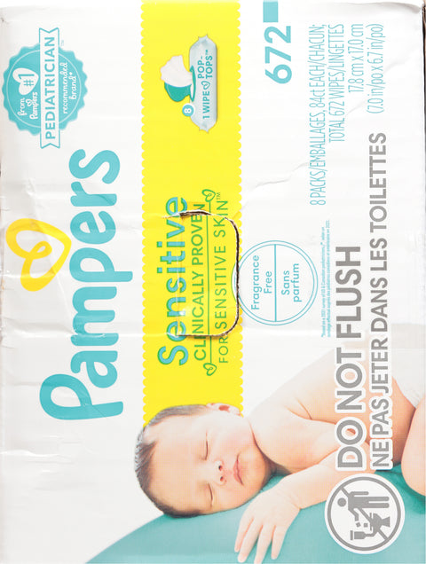 Pampers Sensitive Fragrance Free Wipes 8 ea