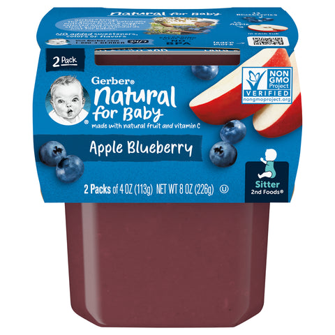 Gerber 2nd Foods Apple Blueberry 8 OZ