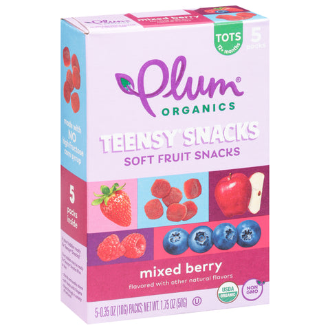 Plum Organics Teensy Berry Mixed Berry Fruits Snacks 1.75 OZ