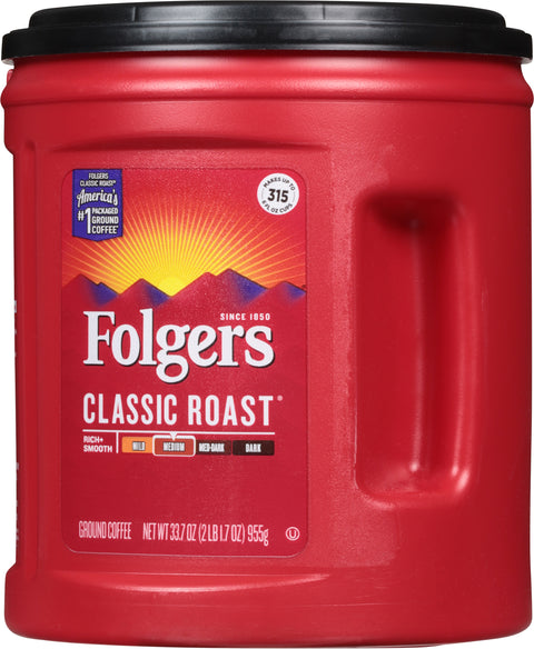 Folgers Classic Roast Ground Coffee 33.7 OZ