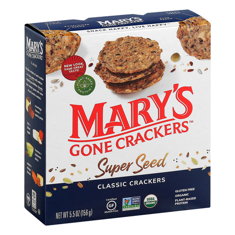 Mary's Organic Classic Super Seed Crackers 5.5 oz - 6 Pack
