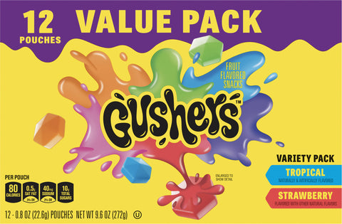 Betty Crocker Fruit Gushers Variety Pack 9.6 OZ
