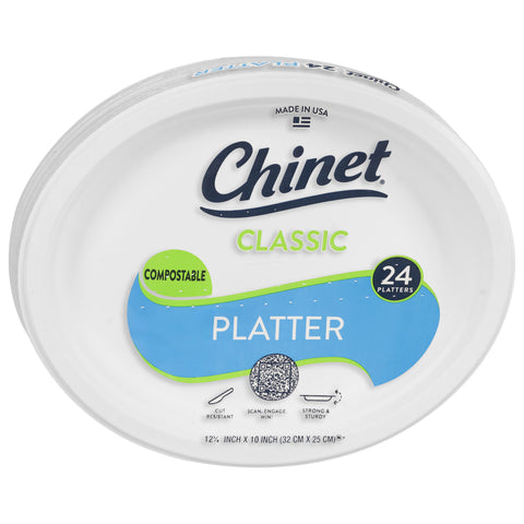 Chinet Classic White Platter 24 CT