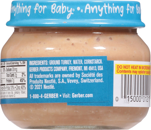 Gerber Turkey & Turkey Gravy Baby Food 2.5 OZ