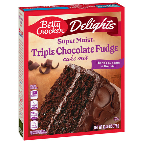Betty Crocker Super Moist Triple Chocolate Cake Mix 13.25 OZ