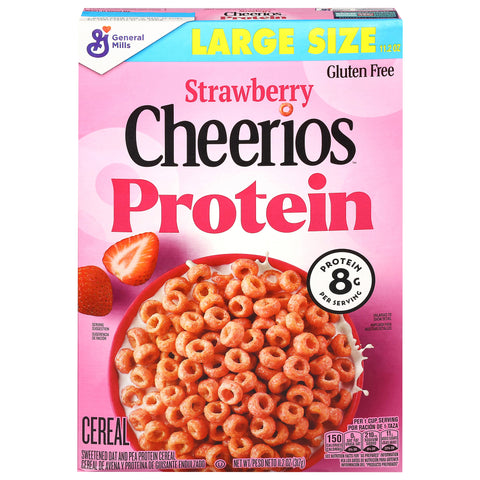 Cheerios Protein Strawberry Cereal Large Size 11.2 oz - 12 Pack