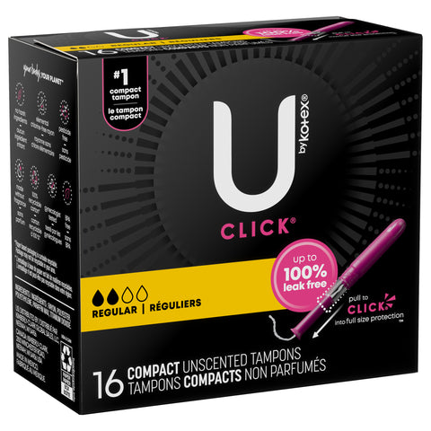 U By Kotex Regular Tampons 16 CT