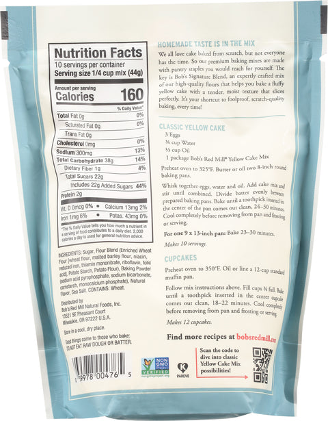 Bob's Red Mill Yellow Cake Mix 15.5 OZ
