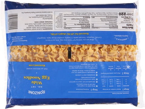 Ronzoni No.167 Wide Egg Noodles 12 oz
