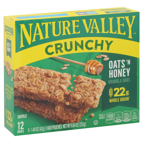 Nature Valley Crunchy Oats 'N Honey Granola Bars 8.94 OZ