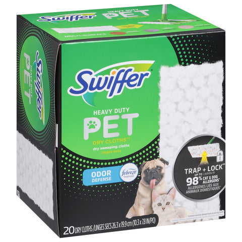 Swiffer Heavy Duty Pet Dry Sweeping Cloth 20 CT
