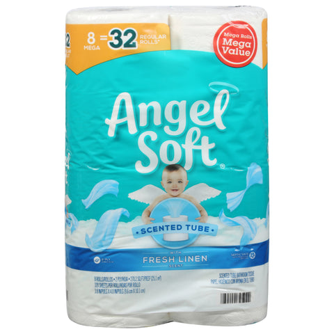 Angel Soft 2-Ply Mega Roll Tissue with Fresh Linen Scent 8 ea - 6 Pack