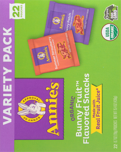 Annie's Organic Bunny Fruit Flavored Snacks 15.4 OZ