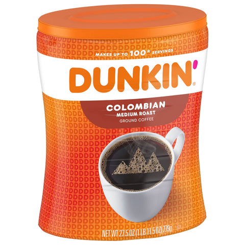 Dunkin' 100% Colombian Ground Coffee 27.5 OZ