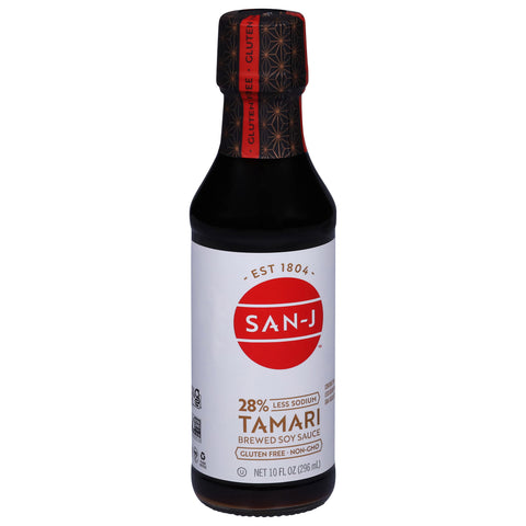 San J Gluten Free Reduced Sodium Tamari Soy Sauce 10 FZ