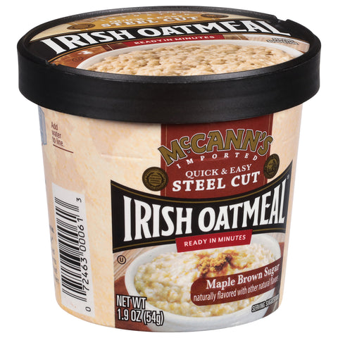 McCann's Maple Brown Sugar Irish Oatmeal Cup 1.9 OZ