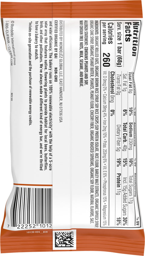 Clif Crunchy Peanut Butter Energy Bars 2.4 OZ