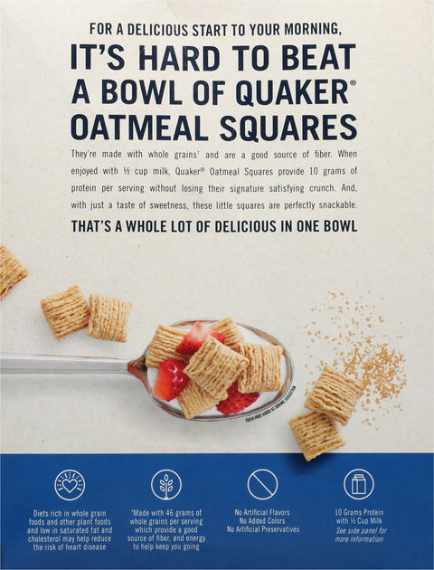 Quaker Oatmeal Squares Brown Sugar 14.5 OZ