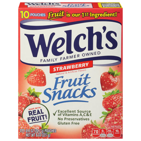 Welch's Strawberry Fruit Snacks 8 OZ
