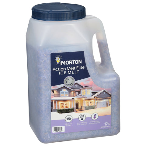 MortonÃ‚Â® Action Melt EliteÃ¢â€žÂ¢ Ice Melt 12lb Shaker Jug