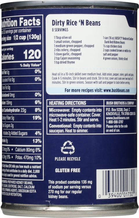 Bush's Beans Reduced Sodium Kidney 16 OZ