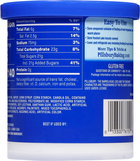 Pillsbury Creamy Supreme Cream Cheese Frosting 16 OZ
