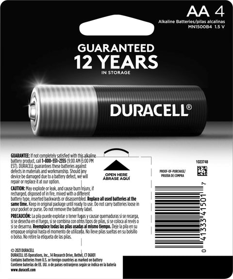 Duracell Batteries Coppertop Size AA 1 CT