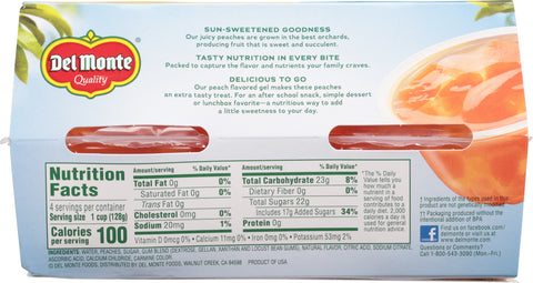 Del Monte Frt To Go Peach Gel 18 OZ