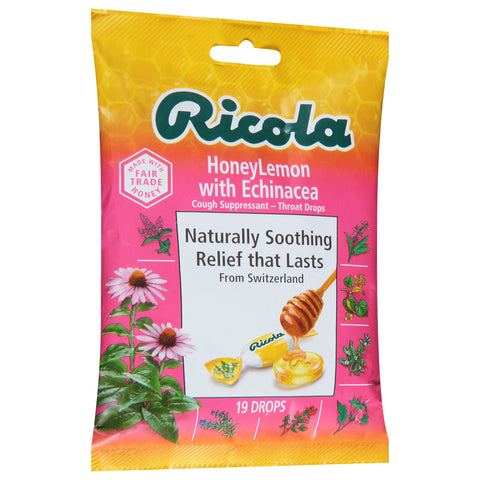 Ricola Cough Drops Honey Lemon Echinacea 19 CT