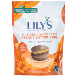 Lily's Peanut Butter Cups Milk Chocolate - 3.2 OZ 12 Pack