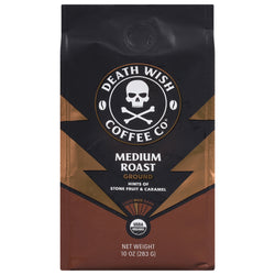 Death Wish Coffee Co Medium Roast Ground Coffee - 10 OZ 6 Pack