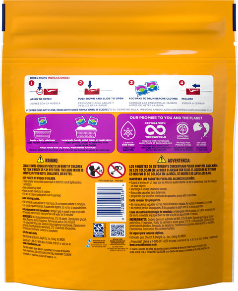Arm & Hammer Deep Clean Odor Formula Laundry Detergent Power Paks, 44 ct.