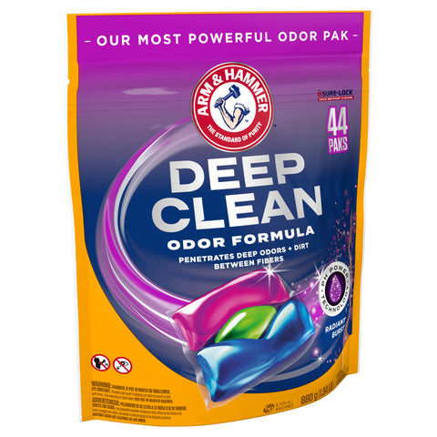 Arm & Hammer Deep Clean Odor Formula Laundry Detergent Power Paks, 44 ct.