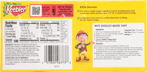 Keebler Graham Pie Crusts Mini 6 ea