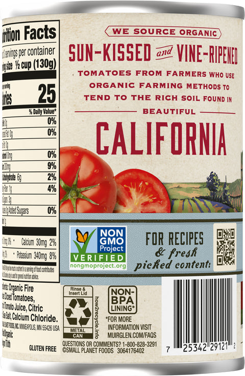 Muir Glen Organic Fire Roasted Diced Tomatoes 14.5 OZ