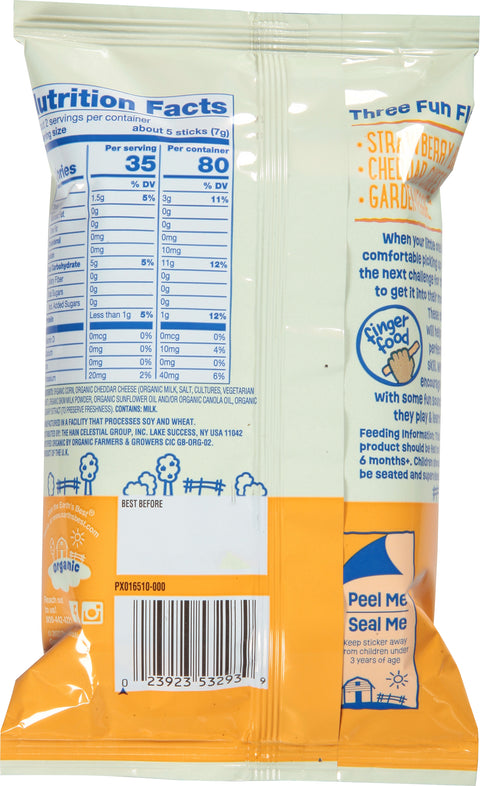 Earth's Best Organic Crunchy Sticks 6 Months+ Cheddar Cheese Teething Snack 0.56 oz