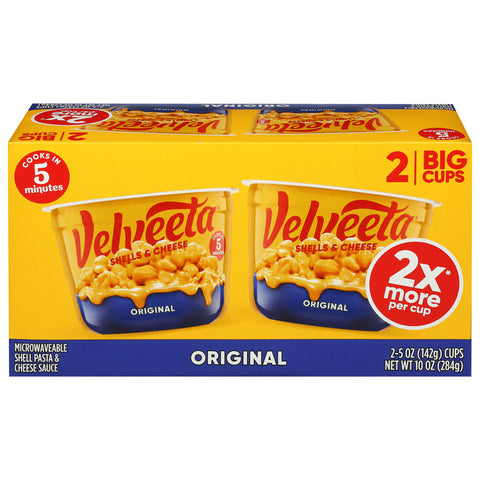 Velveeta Original Shells & Cheese 2 - 5 oz Cups - 6 Pack