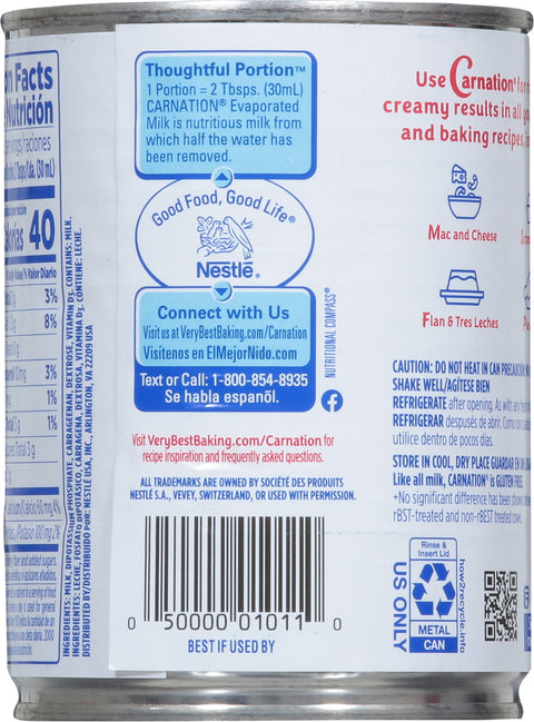 Carnation Milk Evaporated 12 FZ