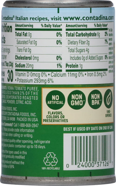 Contadina Tomato Paste Roasted Garlic 6 OZ