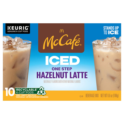 McCafe Iced One Step Hazelnut Latte Kcup - 6.6 OZ 6 Pack