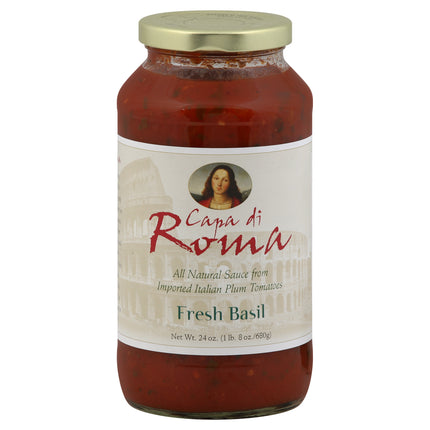 Capa Di Roma Fresh Basil Sauce - 24.0 OZ 6 Pack