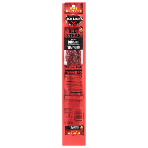 Jack Link's Extra Hot Spicy Red Pepper Beef Steak 2 oz - 12 Pack