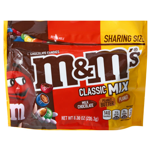 M&M's Sharing Size Classic Mix Chocolate Candies 8.3 oz