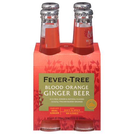 Fever-Tree Blood Orange Ginger Beer - 6.8 FZ Bottles 6 Pack of 4 (24 Total)