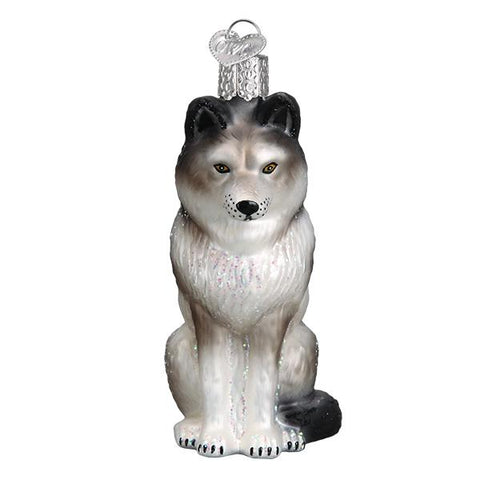Sitting Wolf Ornament