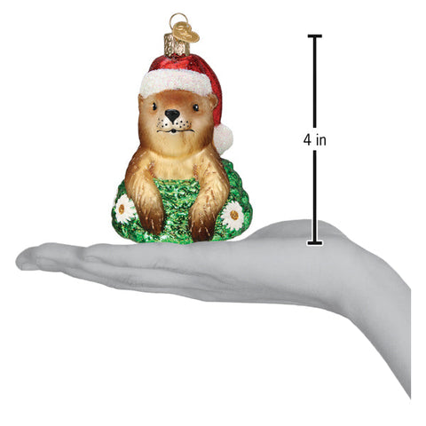 Santa Groundhog Ornament